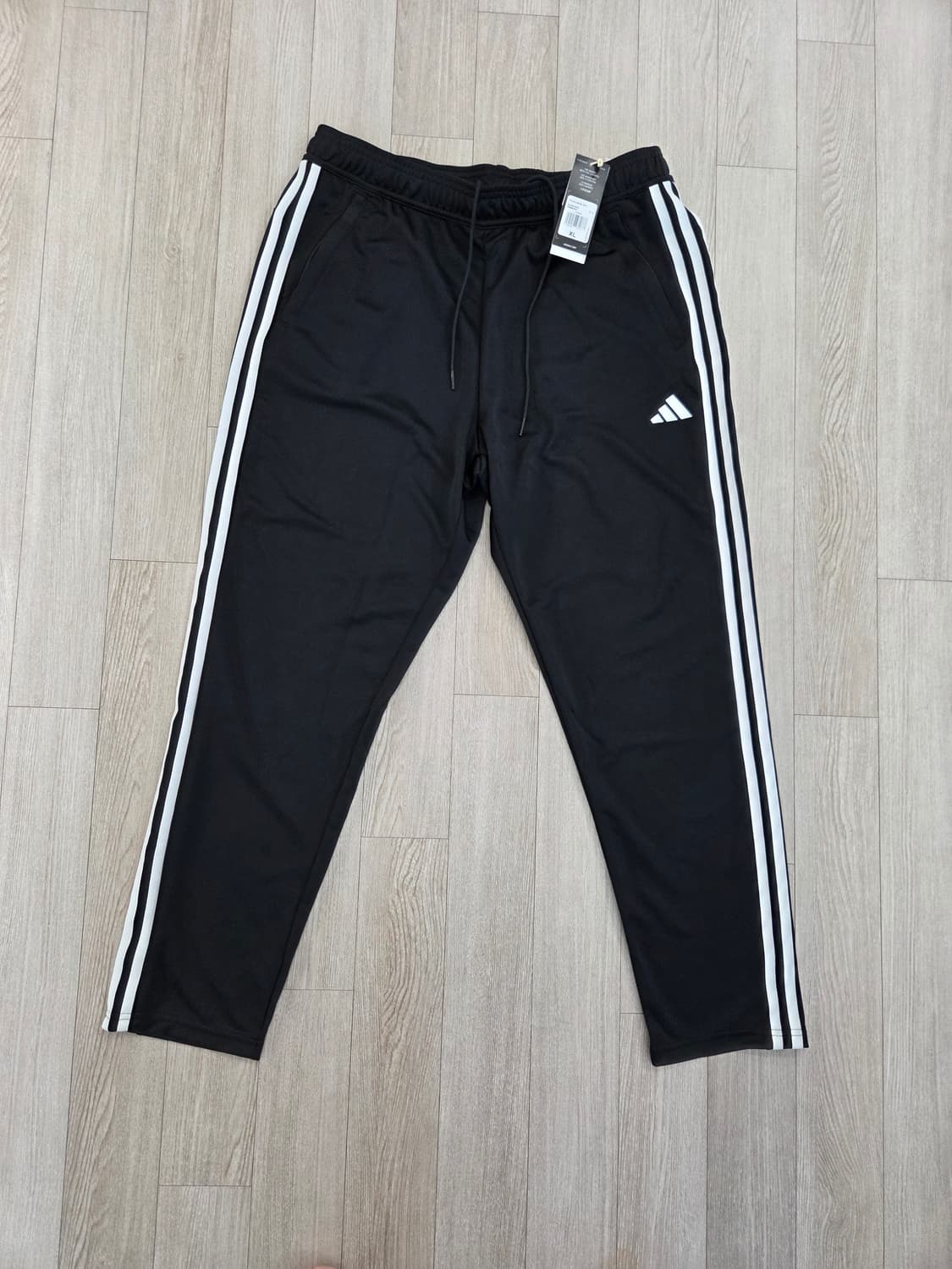 (새상품)아디다스 더블니트 블랙 삼선 트레이닝 바지 XL, ib8168 상품이미지1