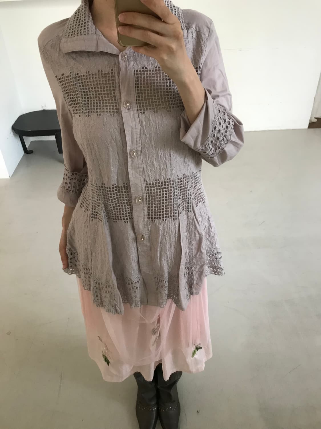 vintage pattern sha skirt 상품이미지5