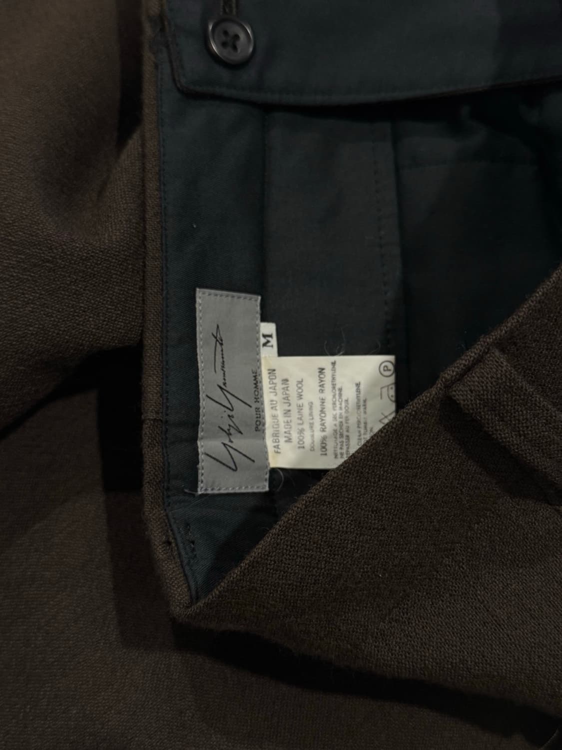 요지야마모토 뿌르옴므 00s 울 와이드 트라우저 상품이미지5