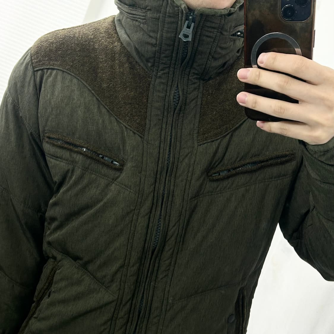 디젤 데님패널 패딩 상품이미지4