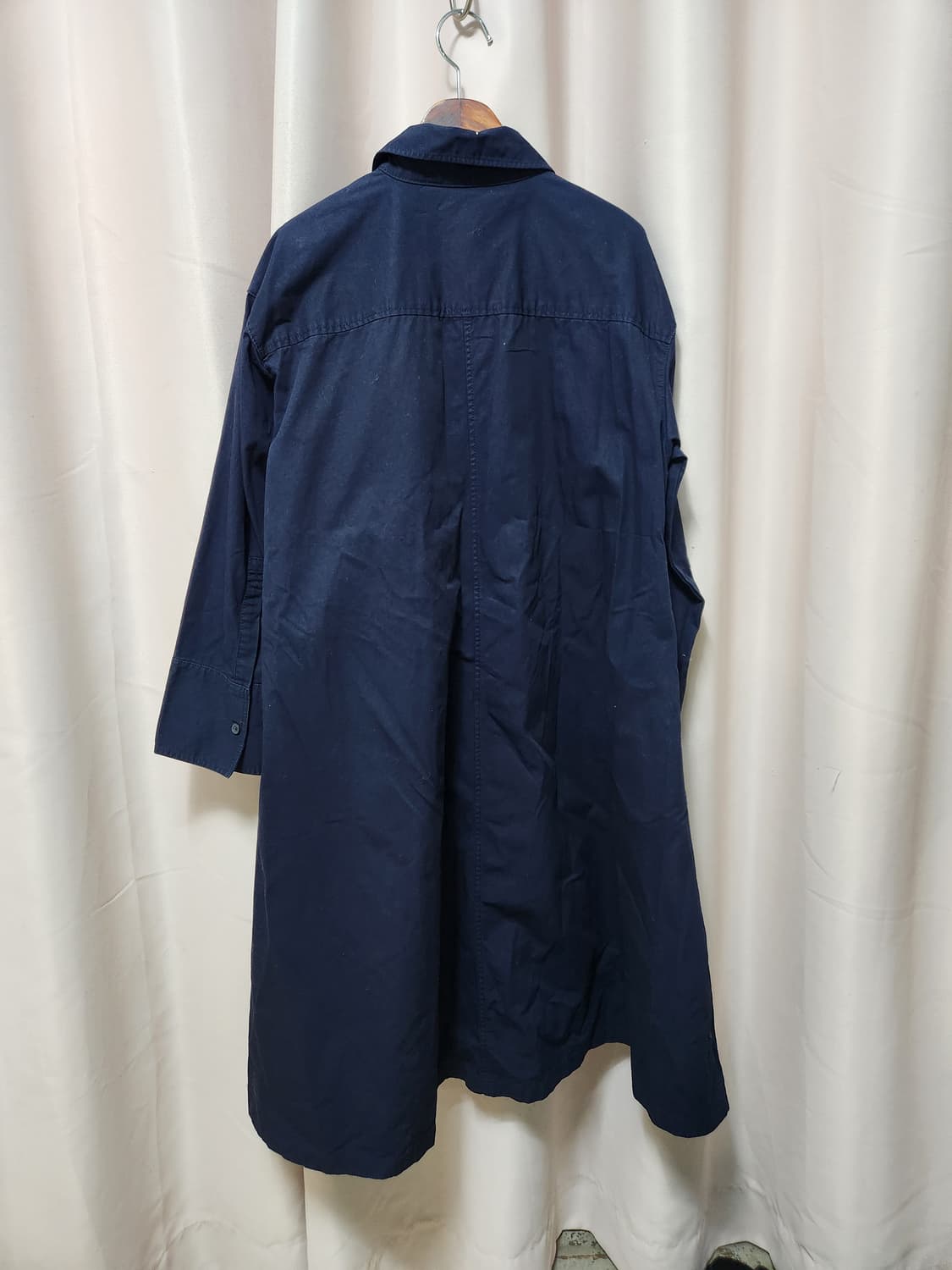 JW 앤더슨 유니클로 셔츠 원피스 네이비 상품이미지2