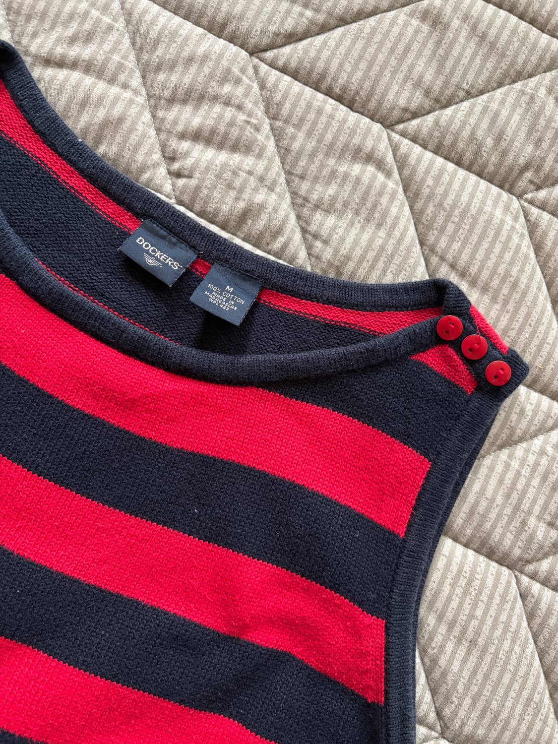 DOCKERS 레드블랙 스트라이프 니트 상품이미지5