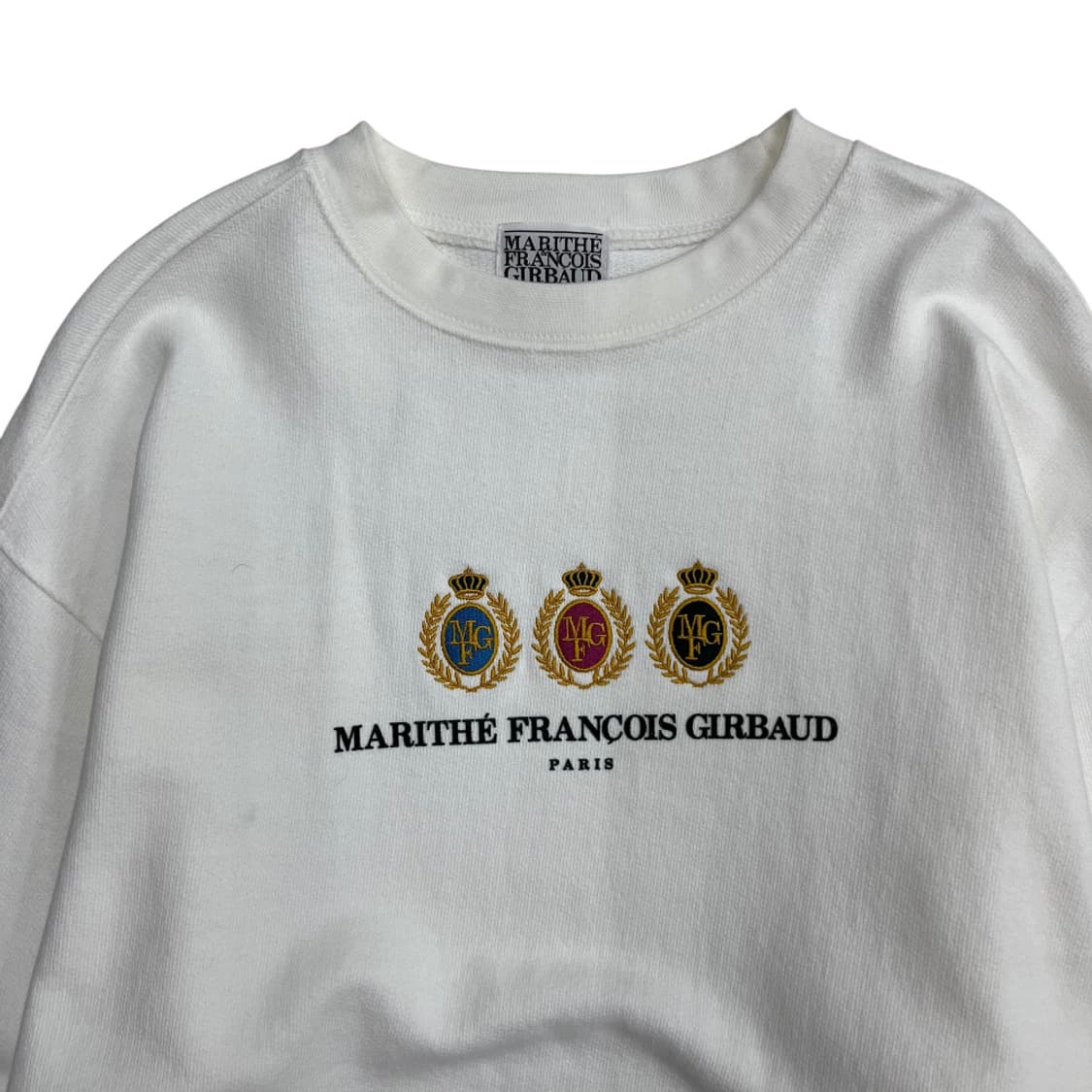 마리떼 프랑소와 저버 센터로고 화이트 맨투맨 M 상품이미지4