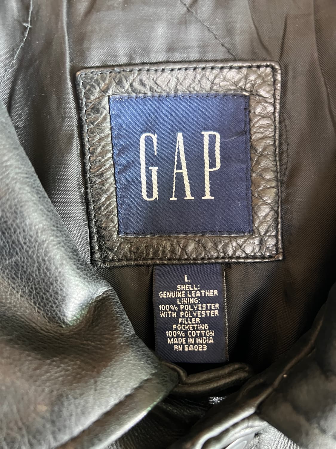 90s 올드갭 레더 카코트 L 상품이미지4