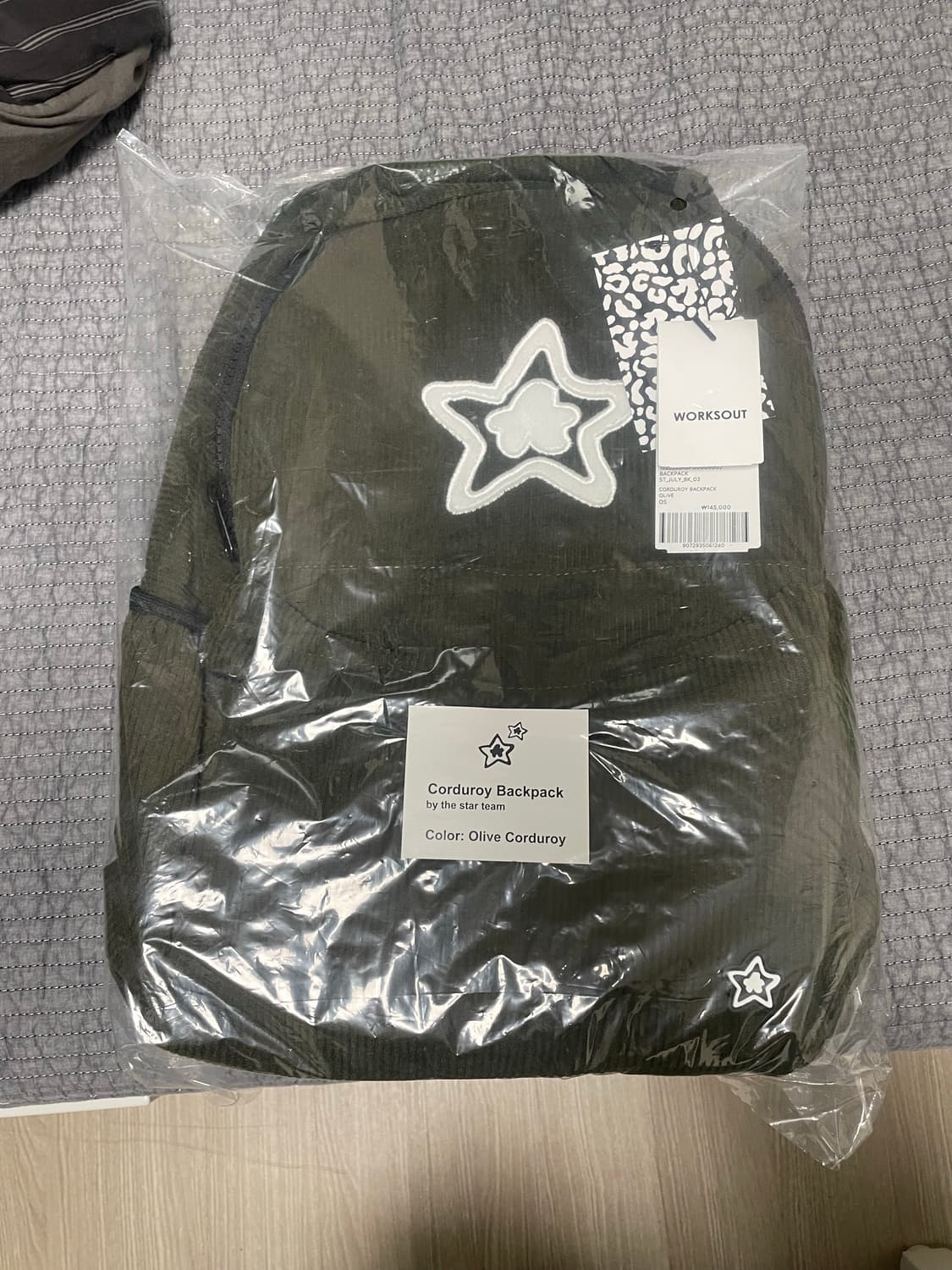 star team 스타팀 코듀로이 백팩 올리브 상품이미지1