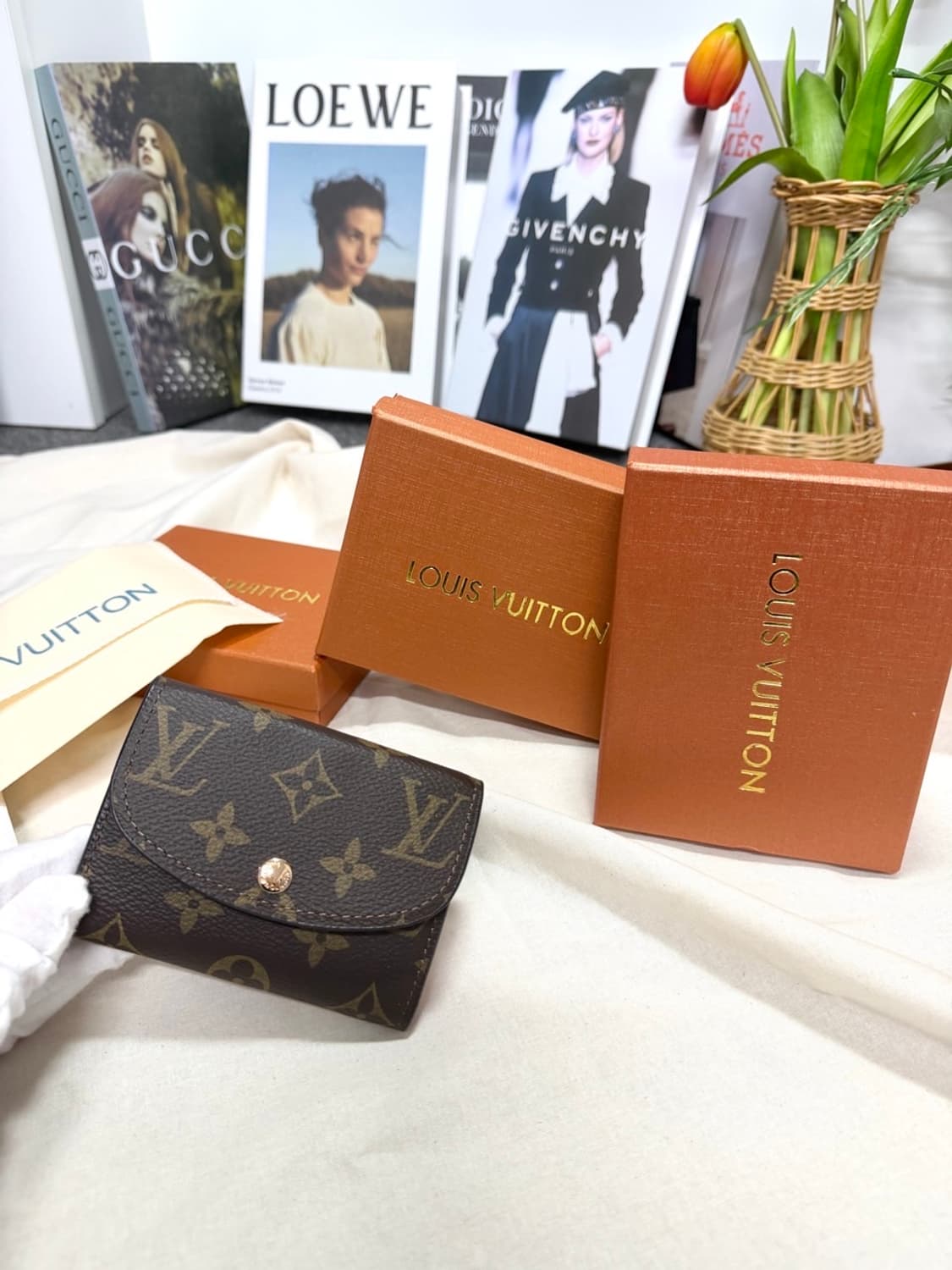 루이비통 모노그램 로잘리 코인퍼스 카드지갑 핑크  상품이미지1