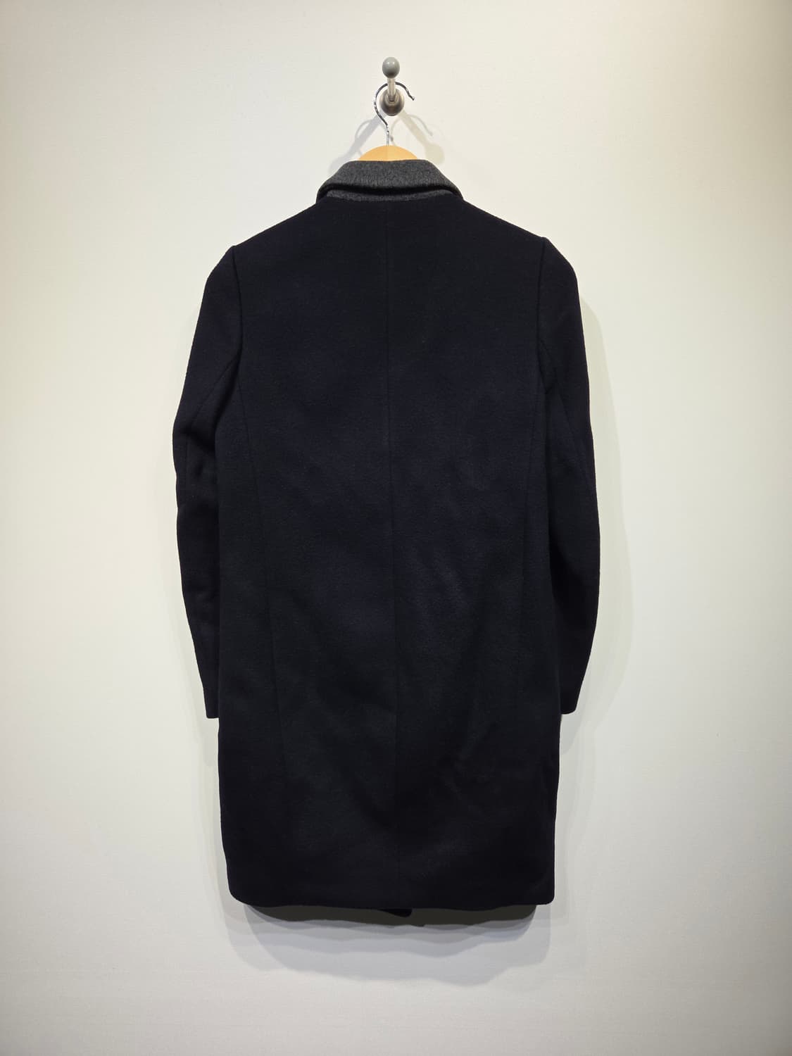 라코스테(LACOSTE) 모(울) 90% 배색 카라 코트 상품이미지5