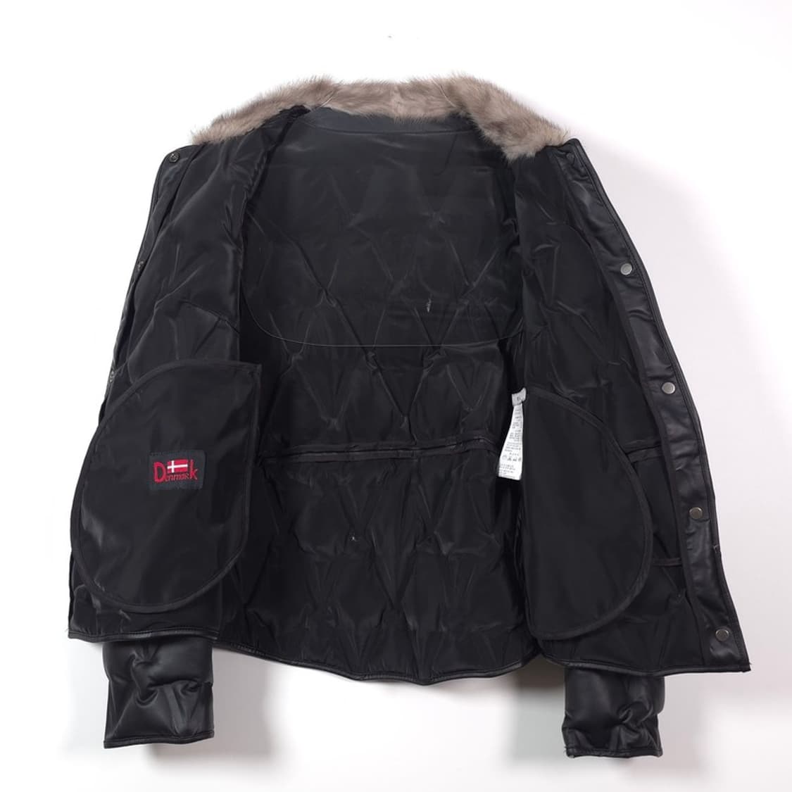 데스틸 밍크 퍼 카라 레더 덕다운 패딩 점퍼 55 상품이미지5