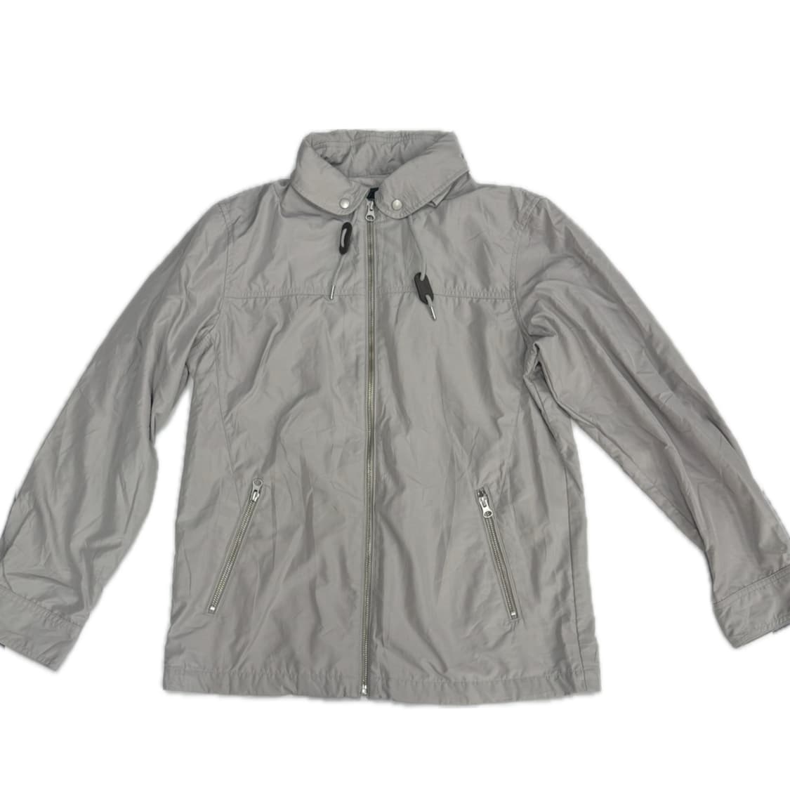 ZONE FOR MEN 후드 바람막이 그레이 아우터 봄버 자켓 오버핏 상품이미지3