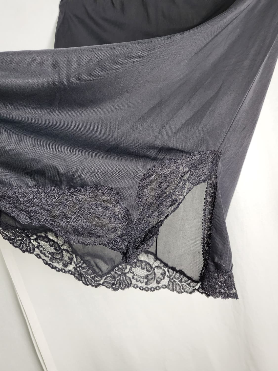 빈티지 아카이브 누아 슬립 스커트 블랙 상품이미지1