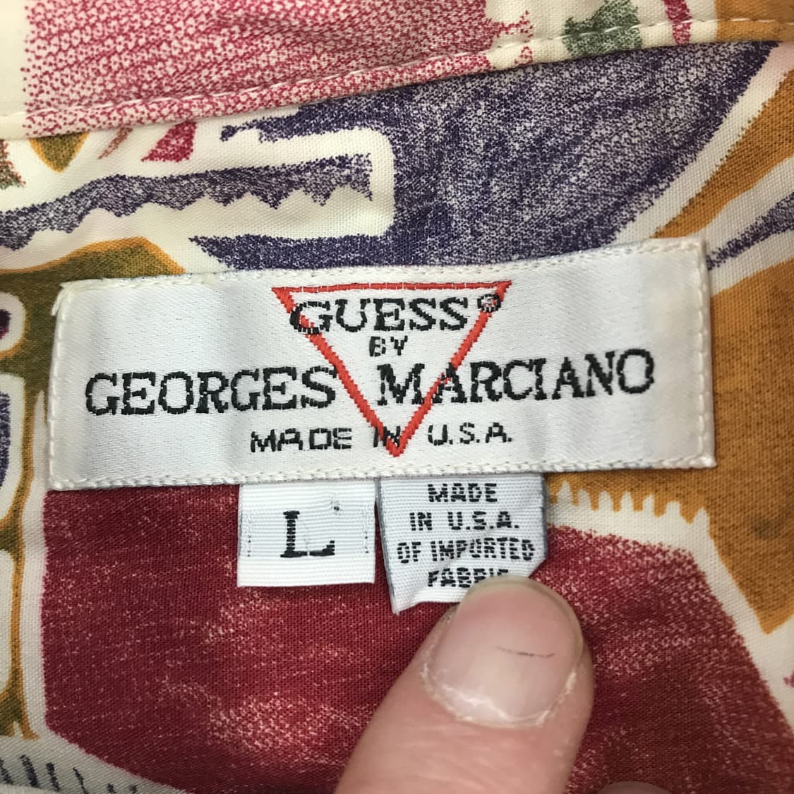 GUESS 게스 USA 90s 패턴셔츠 [L] 상품이미지5