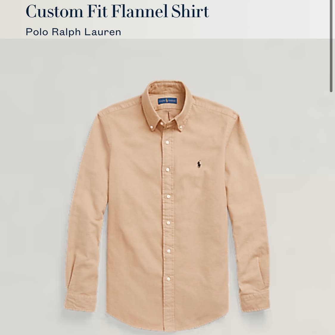 폴로 QR라벨 베이지 플란넬 셔츠(M) 상품이미지6