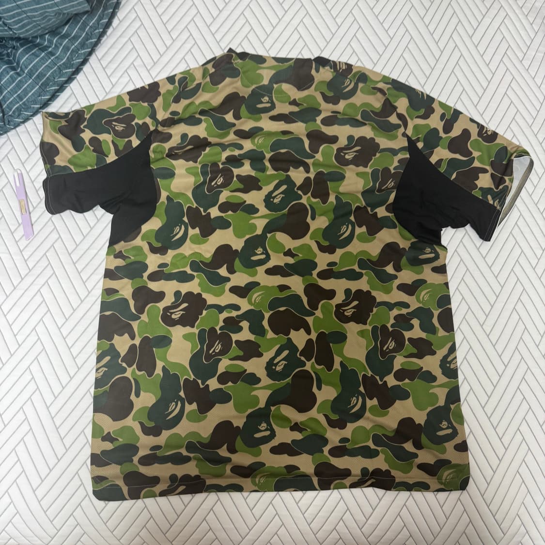 (3XL) 아디다스x베이프 풋볼저지 그린카모 상품이미지2