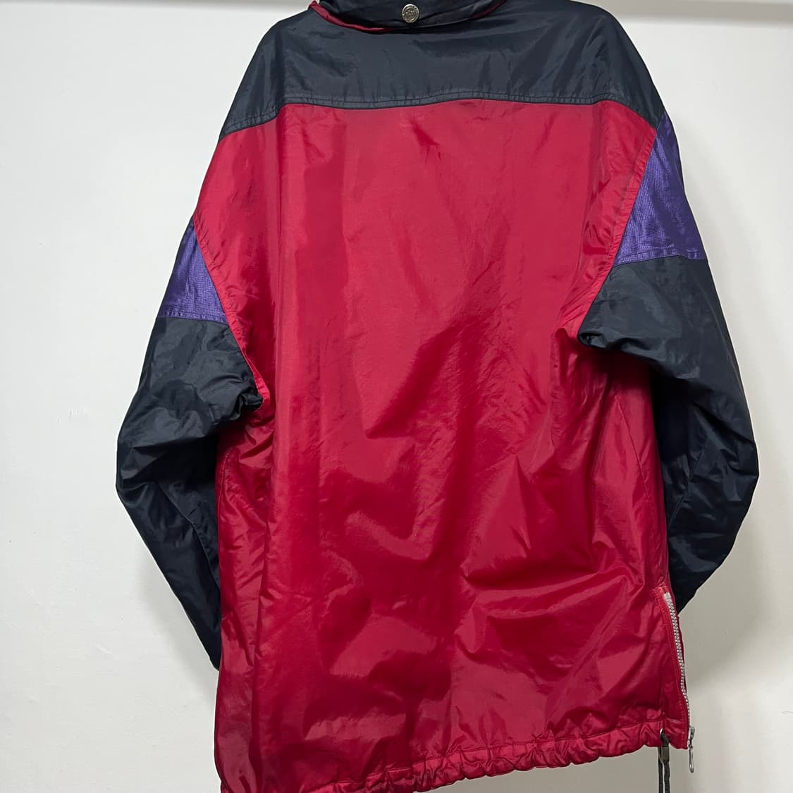 90s 바람막이 올드스쿨 아노락 점퍼  블랙퍼플레드그린 상품이미지7