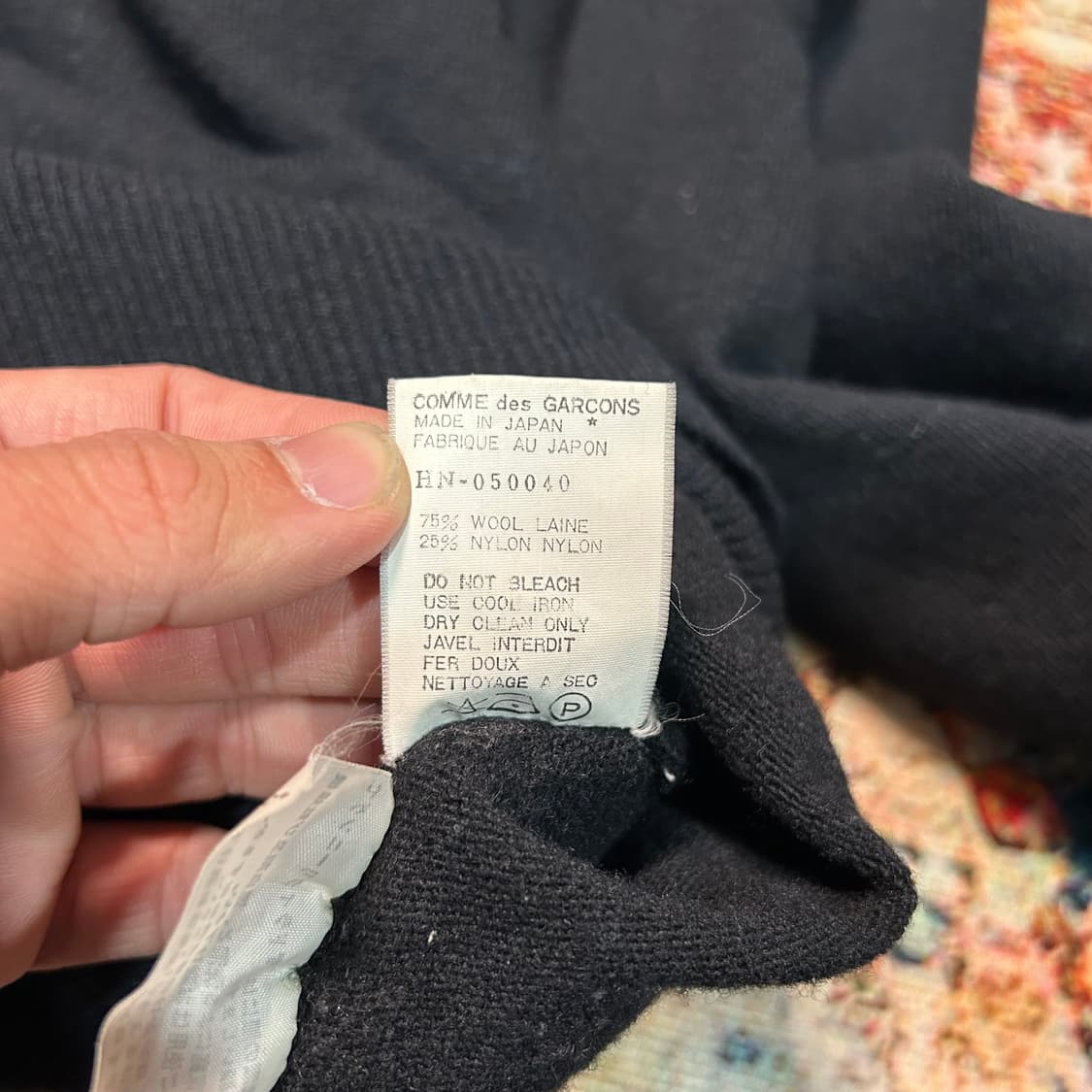 [XL] 90s 꼼데가르송 옴므 니트 카라티 상품이미지5