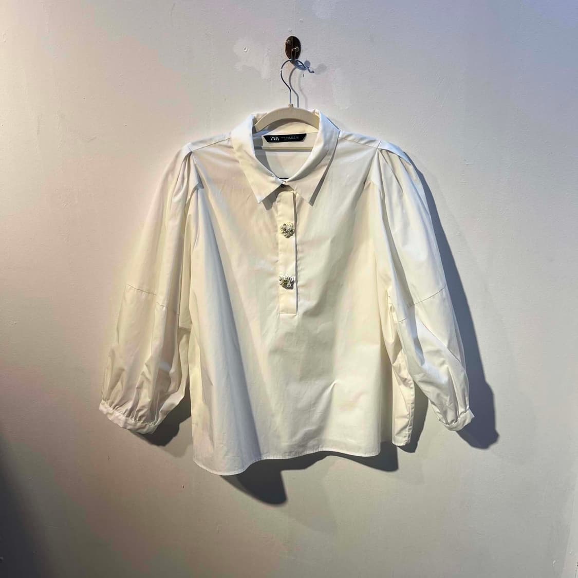 Zara 자라 화이트 블라우스 셔츠 상품이미지1