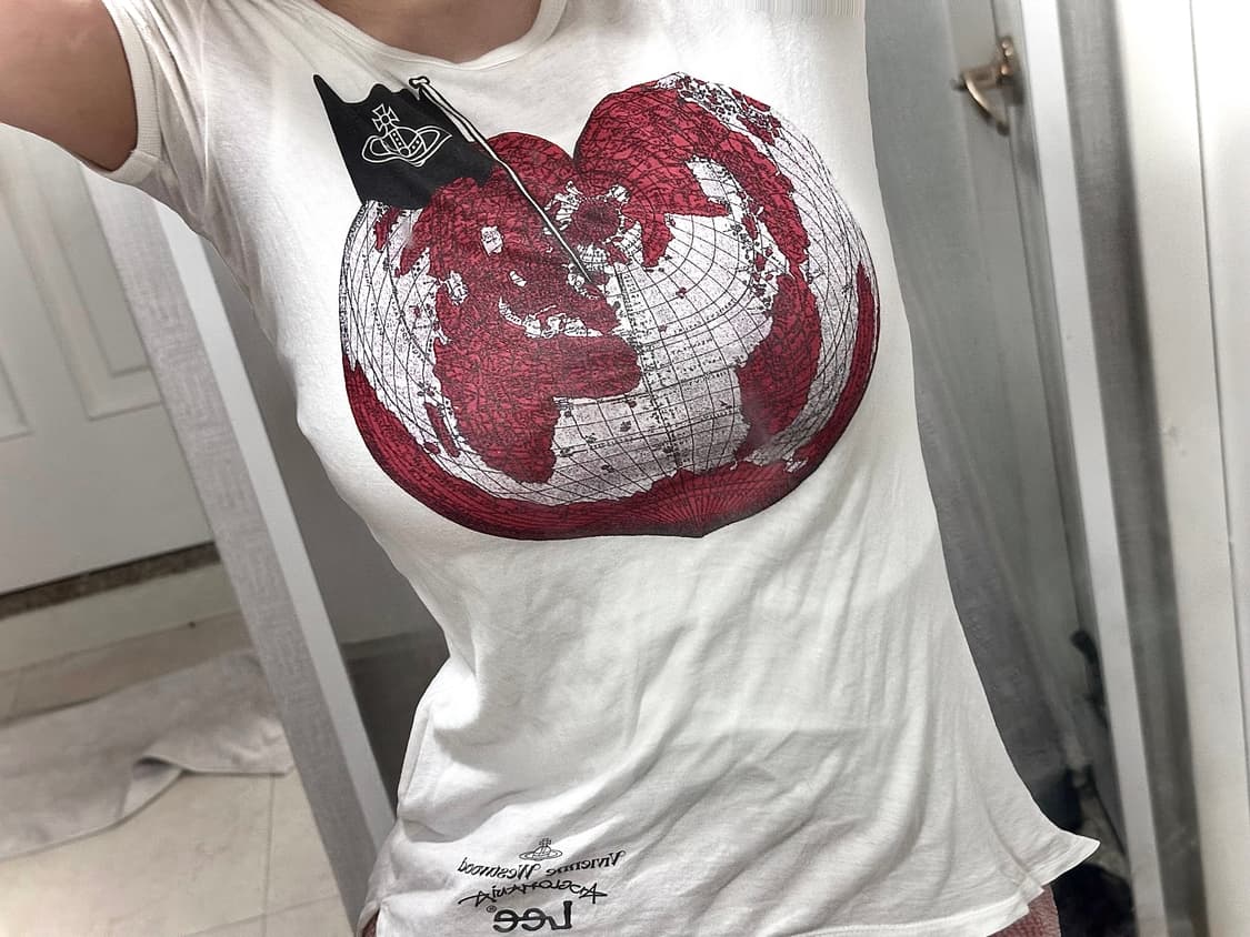 hysterical glamour & LEE 지구본 티 상품이미지1