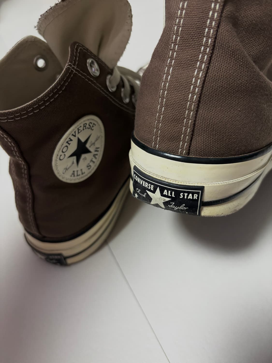 CONVERSE 컨버스 척 70 하이 초콜릿 브라운 (245 US6.5) 상품이미지3