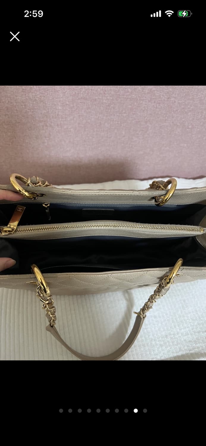 정품 샤넬 캐비어 그랜드샤핑 금장 상품이미지9