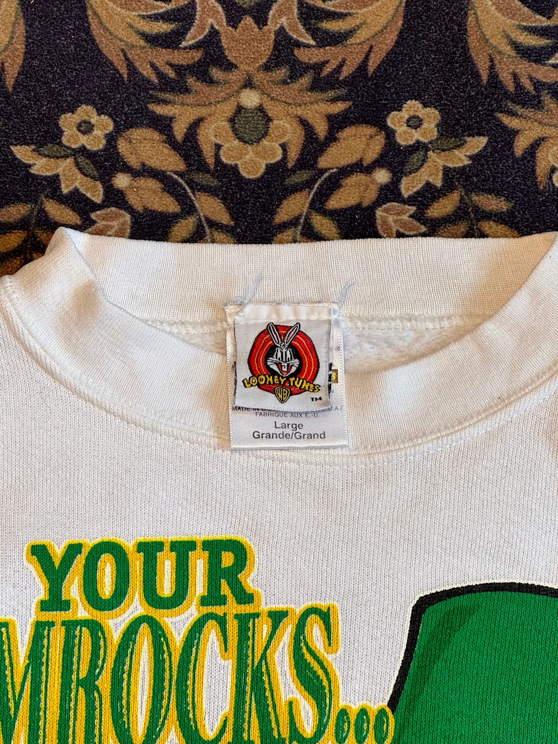 90s 빈티지 툴텍스 워너브라더스 루니툰즈 TEZ 스웻셔츠 상품이미지4