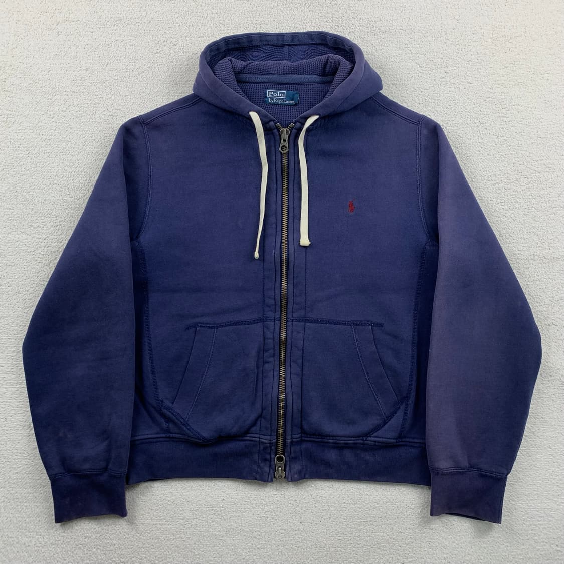 폴로 랄프로렌 포니로고 투웨이 써멀 후드집업 네이비 상품이미지1