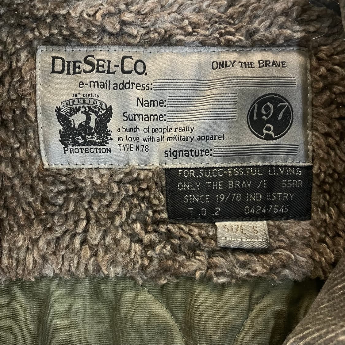 Diesel 디젤 빈티지 가공 라이더 블루종 자켓 S 상품이미지3