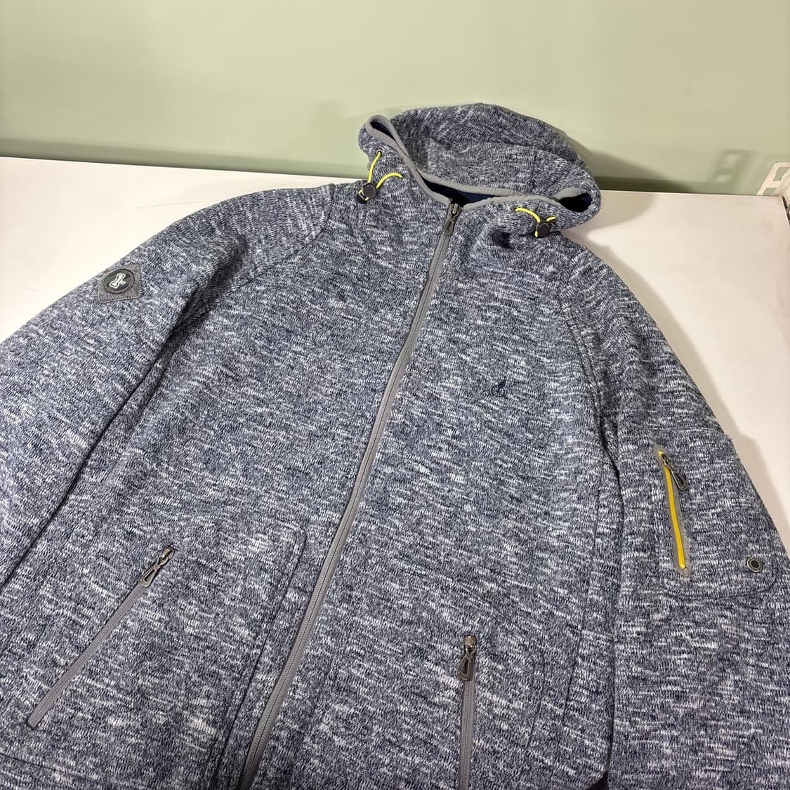 100 빈폴 블루그레이 플리스 후드집업 상품이미지2