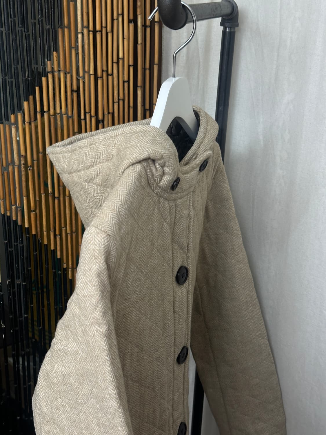 coen quilting natural hood coat 상품이미지2