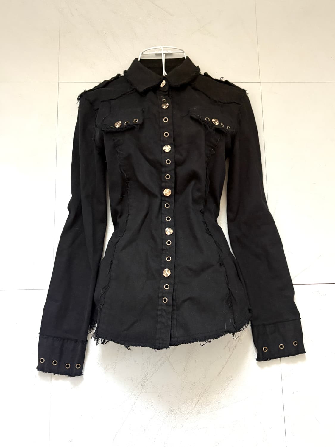• black spandex grunge shirt 상품이미지1