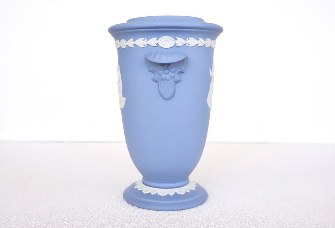 [영국앤틱] 웨지우드 제스퍼웨어 양손잡이 중형화병(박스o)_페일블루 상품이미지5