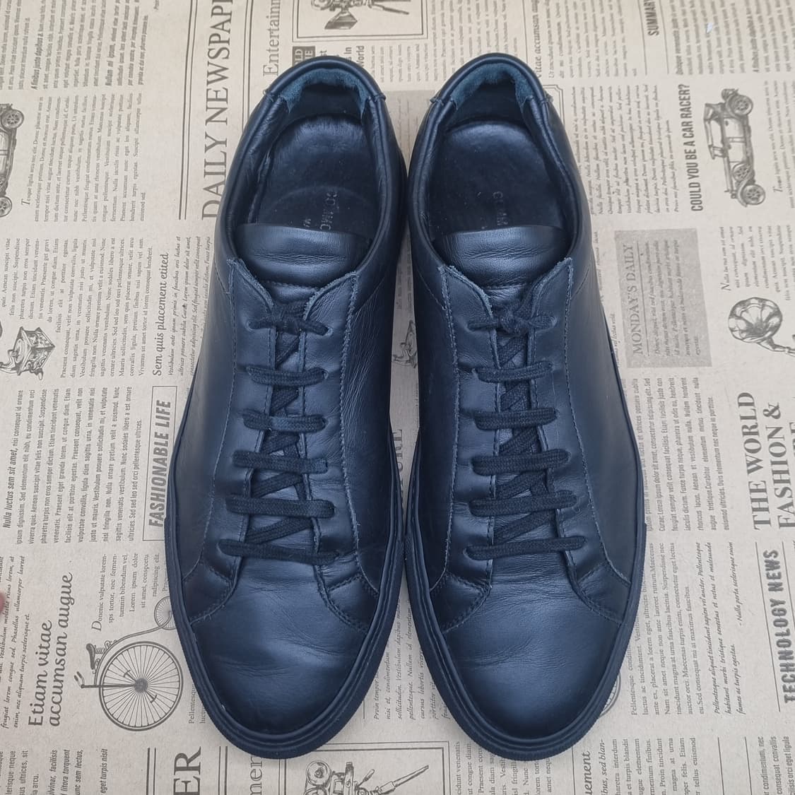 커먼프로젝트 블랙 레더 스니커즈42 270 상품이미지2