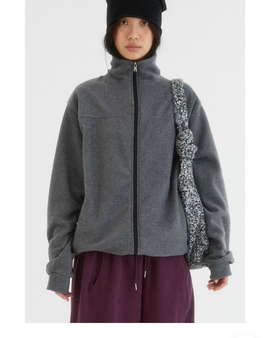 베르크서울 테이프 플리스 집업 TAPE FLEECE ZIP-UP 그레이 상품이미지3