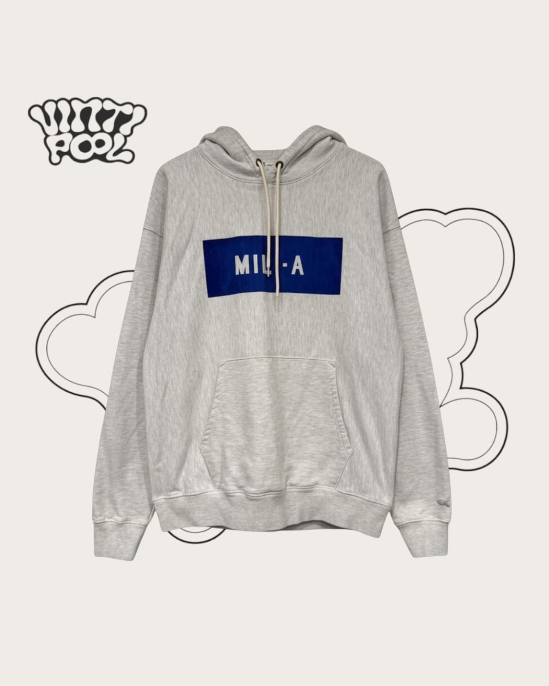 아웃스탠딩 빈티지 워싱 후드티 M 멜란지 그레이 상품이미지1