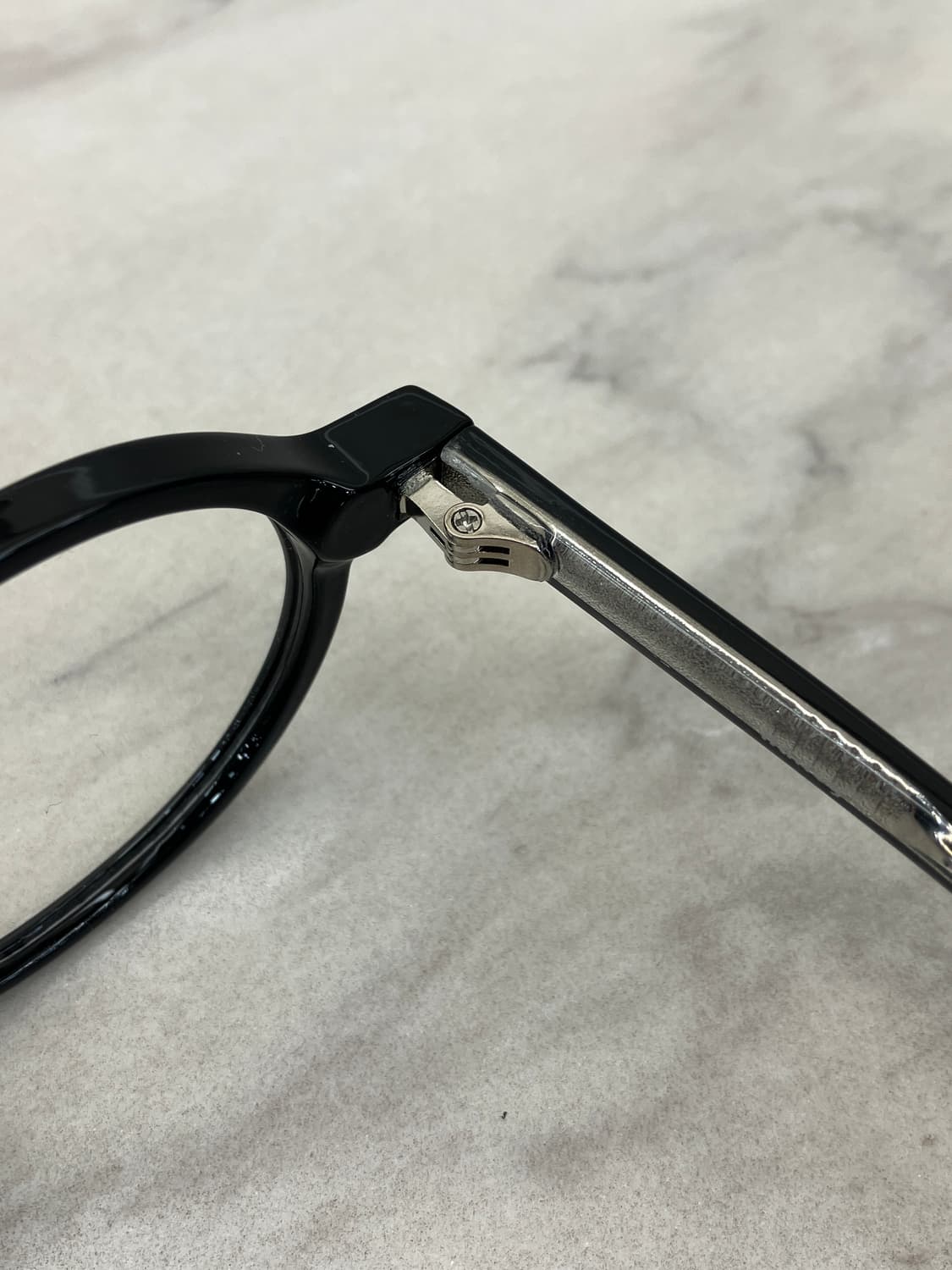 B63 HL 유광 블랙 오벌 슬림 뿔테 안경7668 상품이미지3