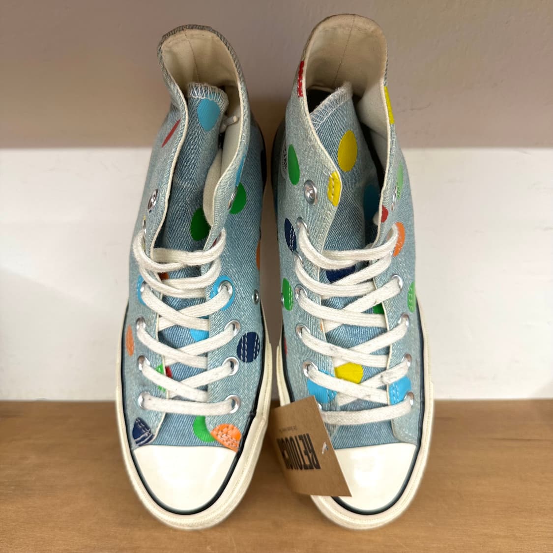 컨버스 x 골프왕 데님 도트 척70 하이 상품이미지6