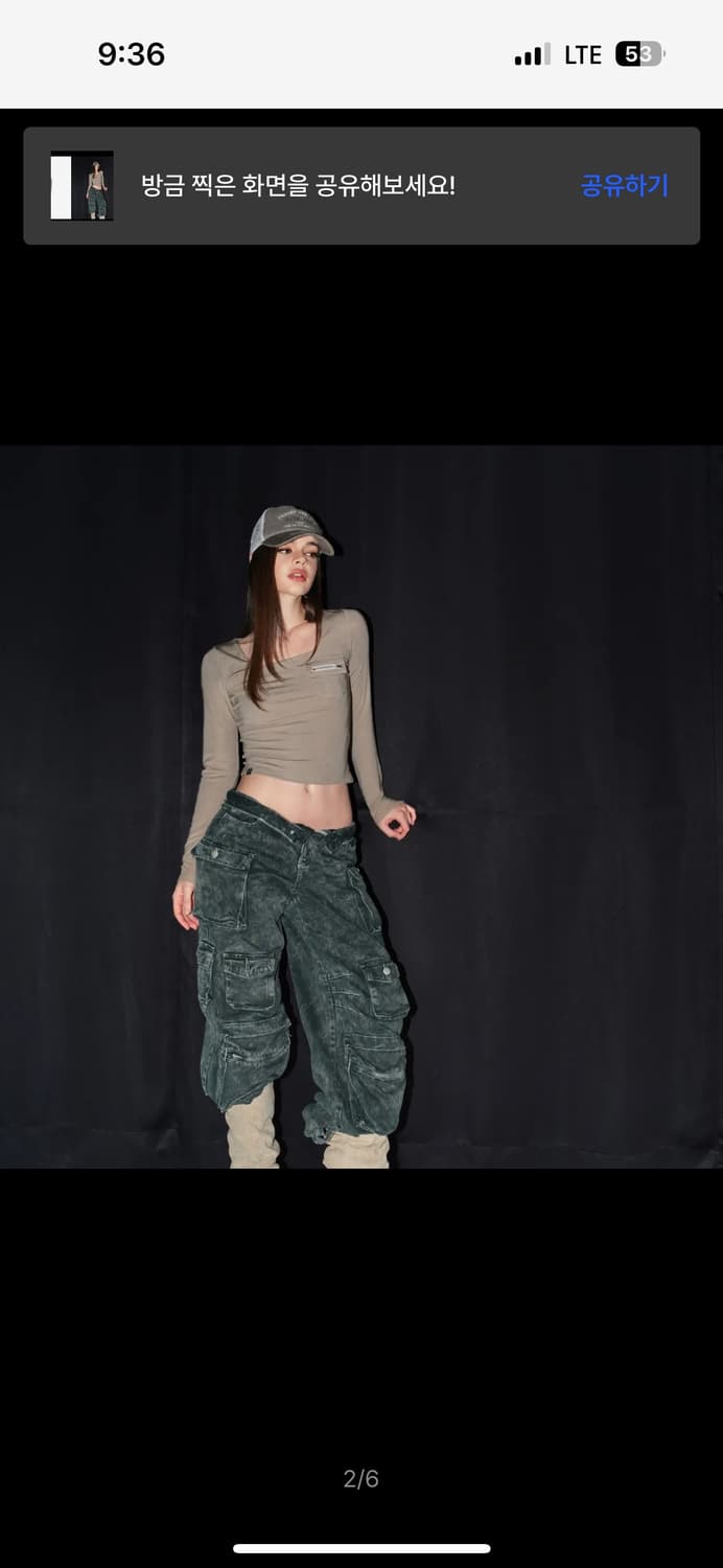 새상품) 로페즈 실키 포켓 탑 (카키브라운) *윤비누 착용 상품이미지3