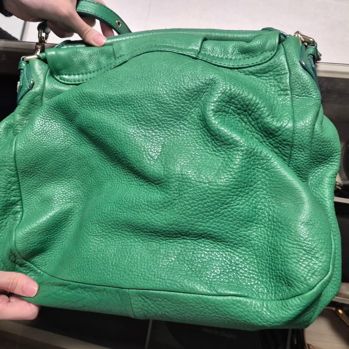 [정품] 마크바이마크제이콥스 클래식 큐 베이비 에이든 토트&숄더백 (그린 상품이미지4