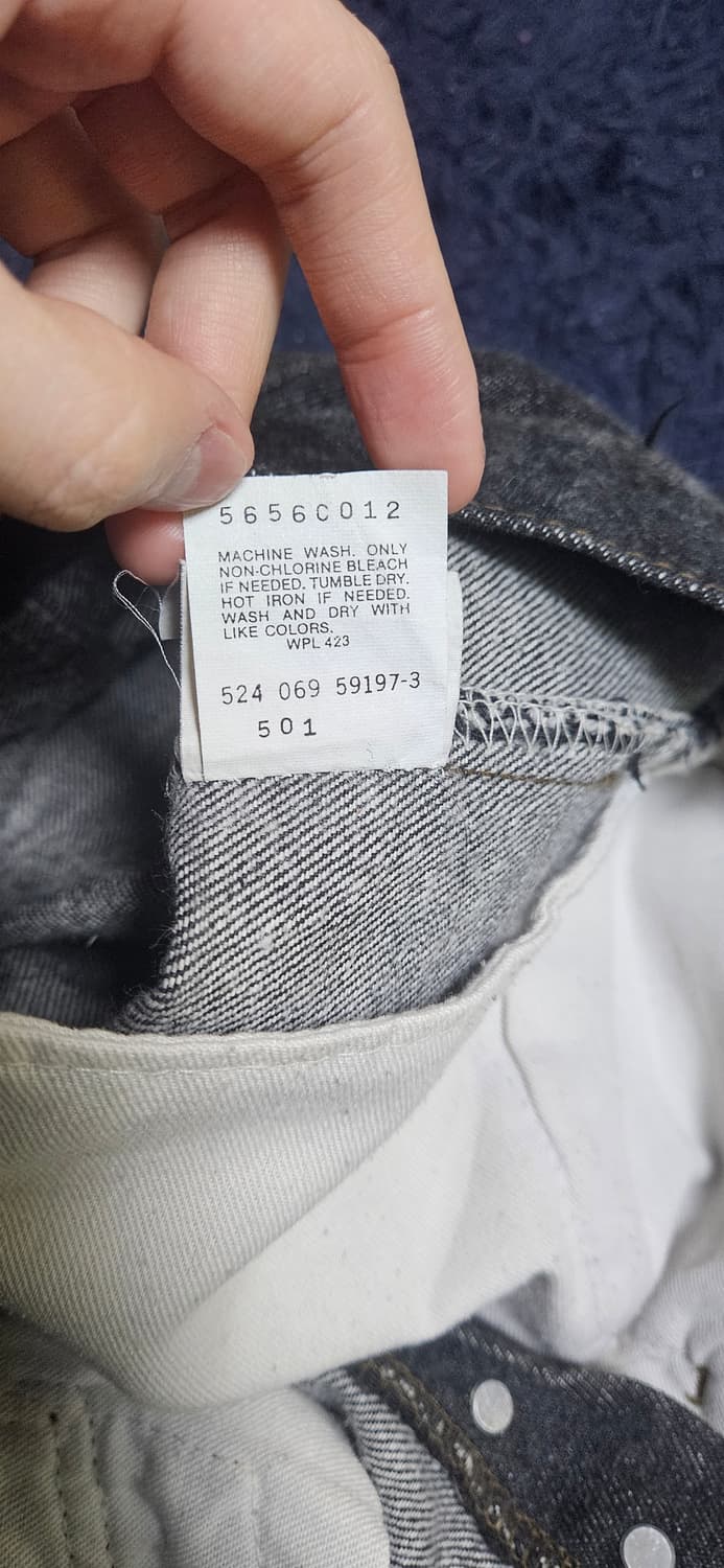90s 리바이스 501 made in USA 미제 흑청 상품이미지7