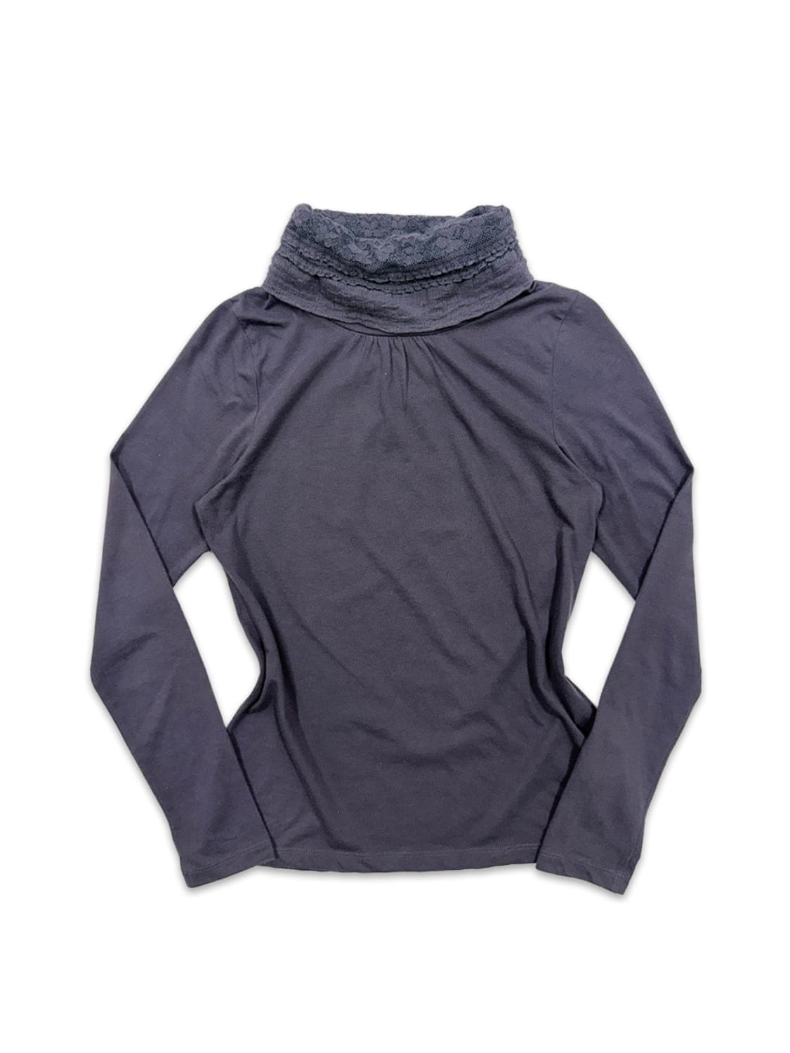 빈티지 퍼플 레이스 레이어드 긴팔티 상품이미지1