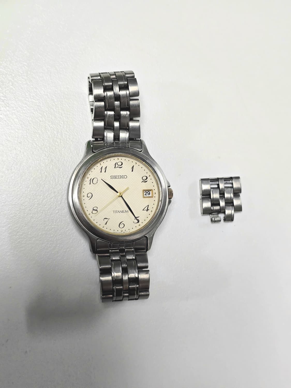 세이코 90's 7N42-8A60 티타늄 크림다이얼 브레게 인덱스 상품이미지10