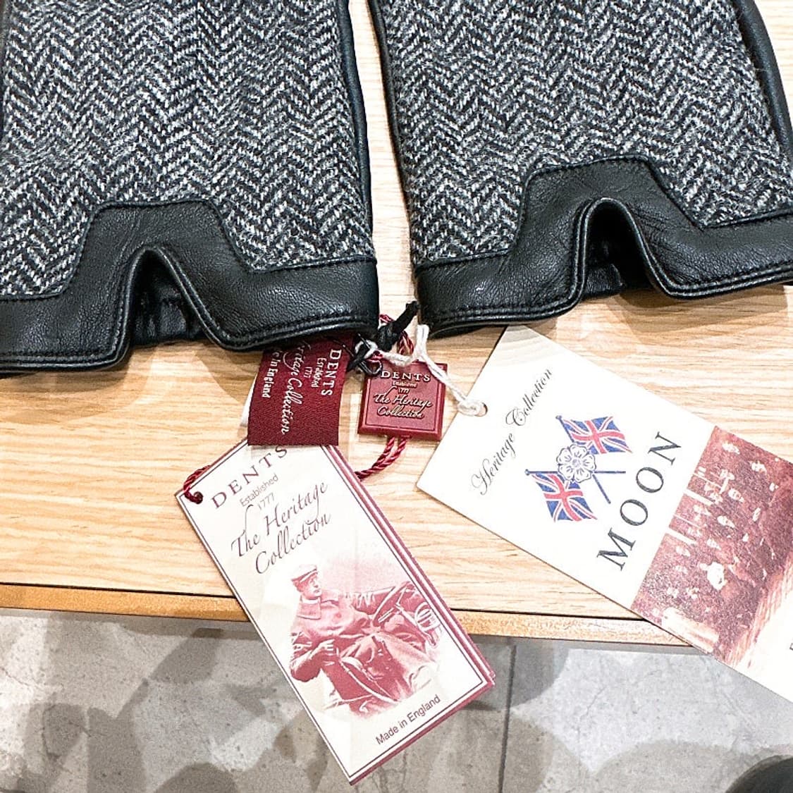 (정품/새상품) 덴츠 남성 블랙 차콜 양가죽 울 캐시미어 장갑 상품이미지3