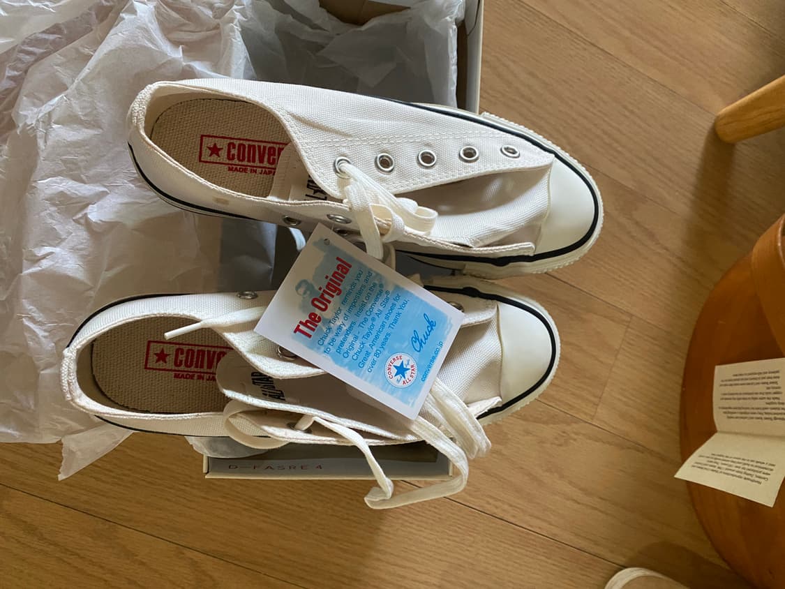 캔버스 재팬 제이옥스 올스타 로우 화이트 230사이즈 상품이미지1