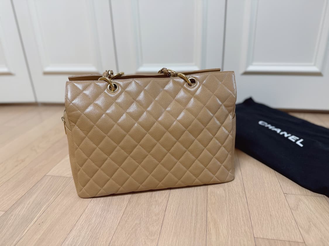 샤넬 캐비어 정방백 베이지 상품이미지10