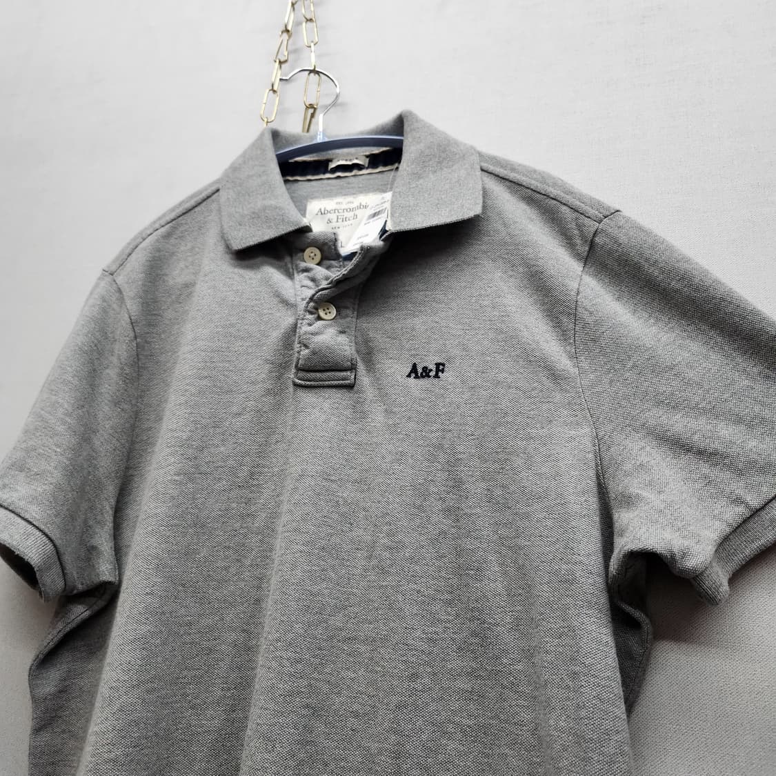 새상품) 아베크롬비 로고자수 반팔카라 XL(L) 상품이미지3
