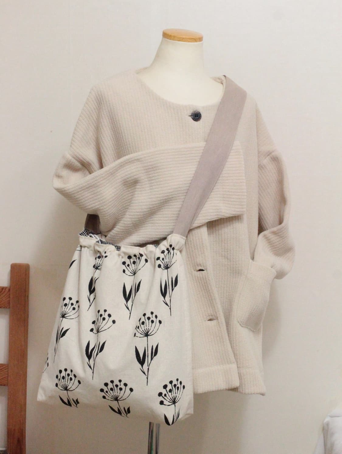 핸드메이드 밴딩 광목 크로스백 상품이미지2