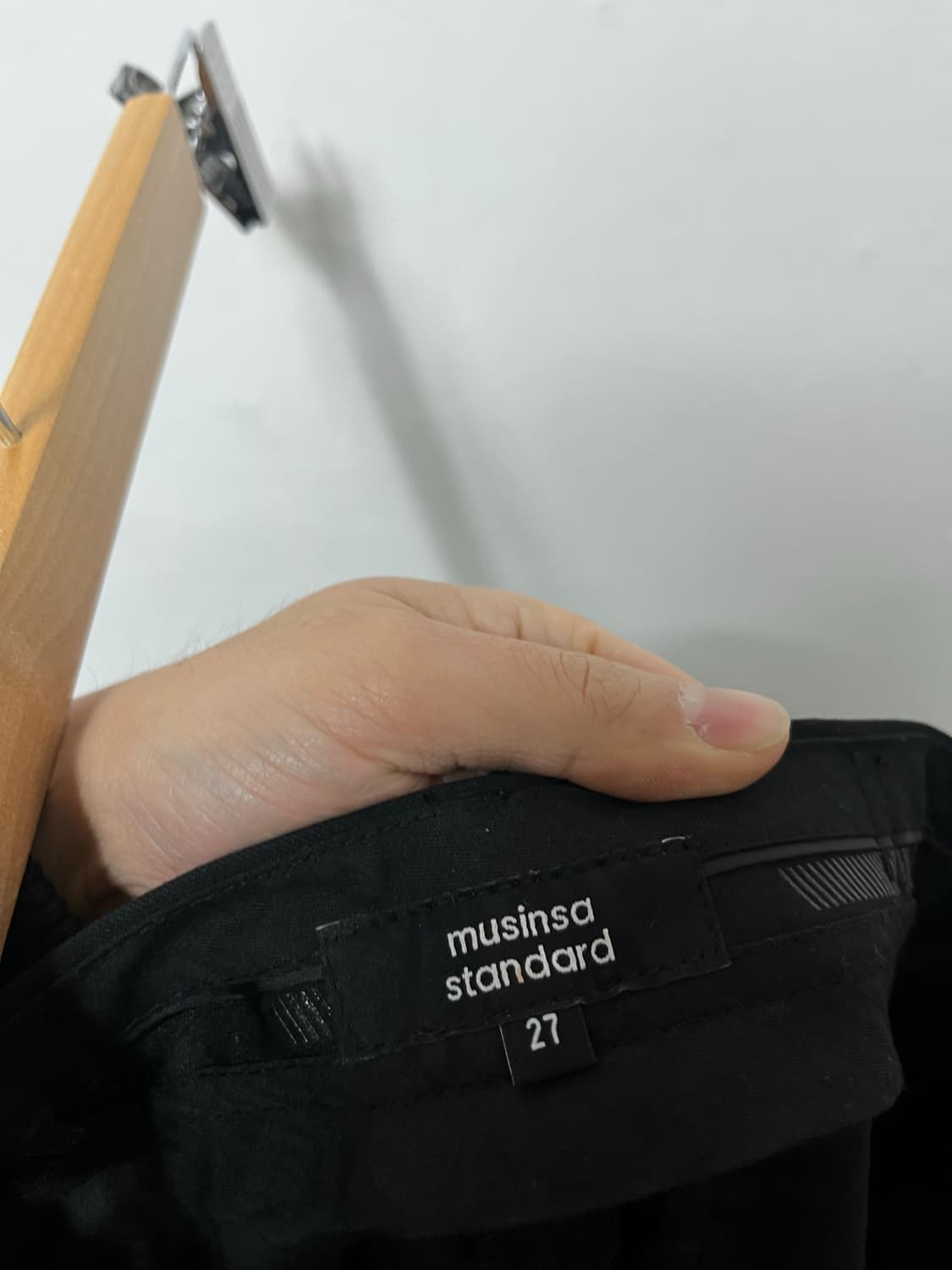 27 무신사스탠다드 스판 와이드 슬랙스 바지 정품 상품이미지5