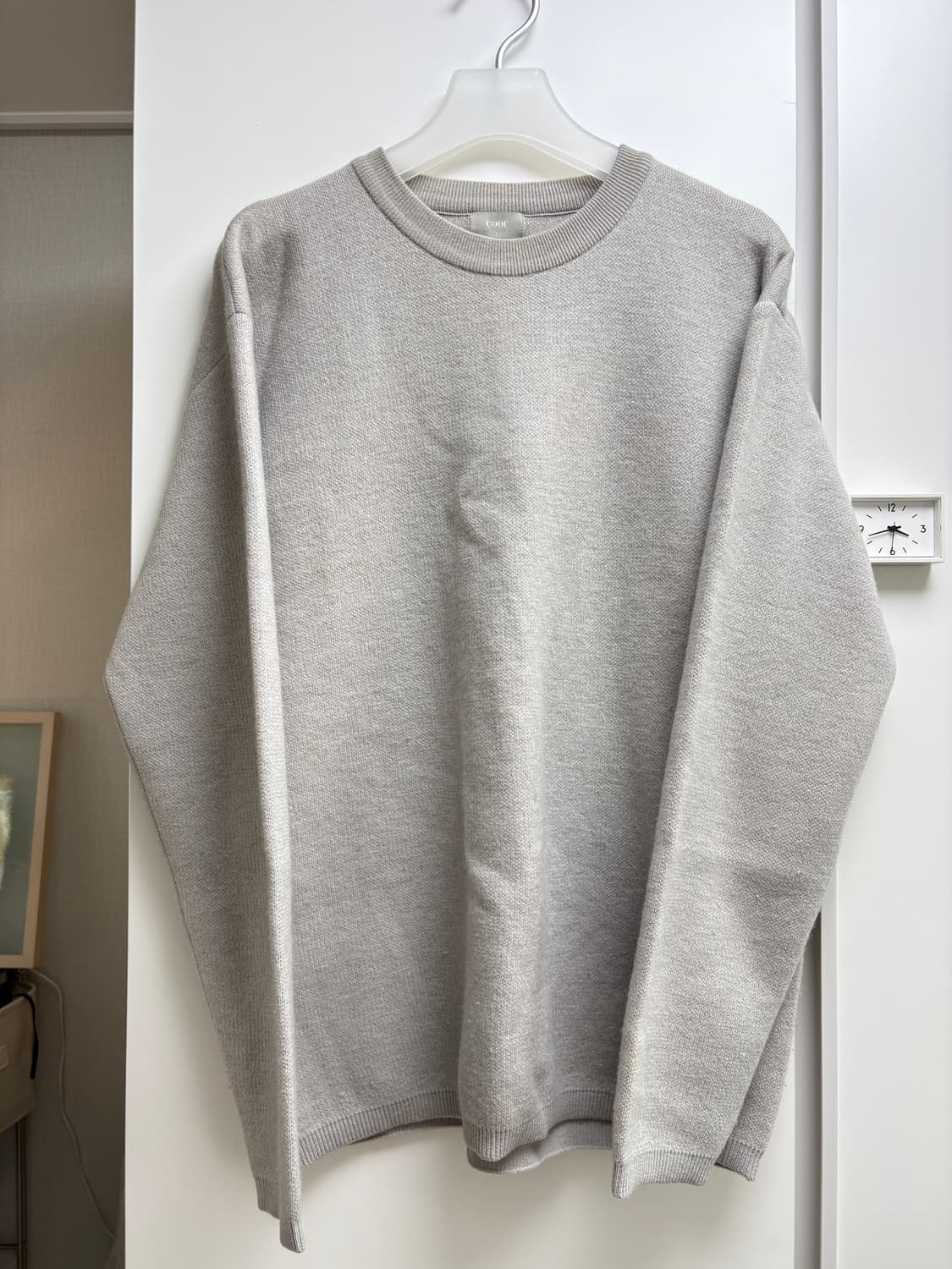 쿠어 그레이 니트 울캐시혼방 니트 L 상품이미지1