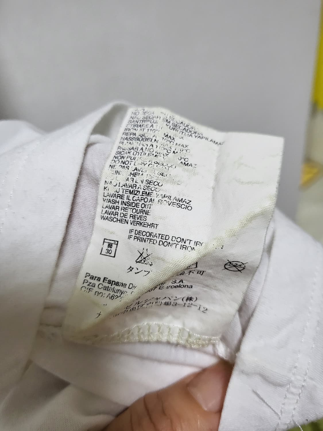 Diesel 디젤 흰색 프린팅 반팔 티셔츠 S 55-66 상품이미지6