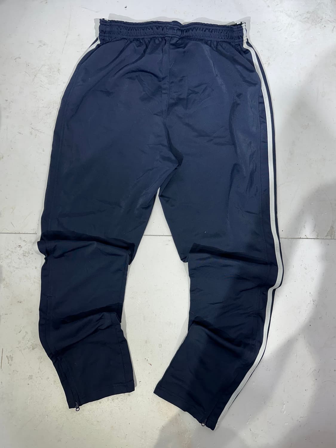아디다스 네이비 화이트 삼선 와이드 팬츠 L 상품이미지5
