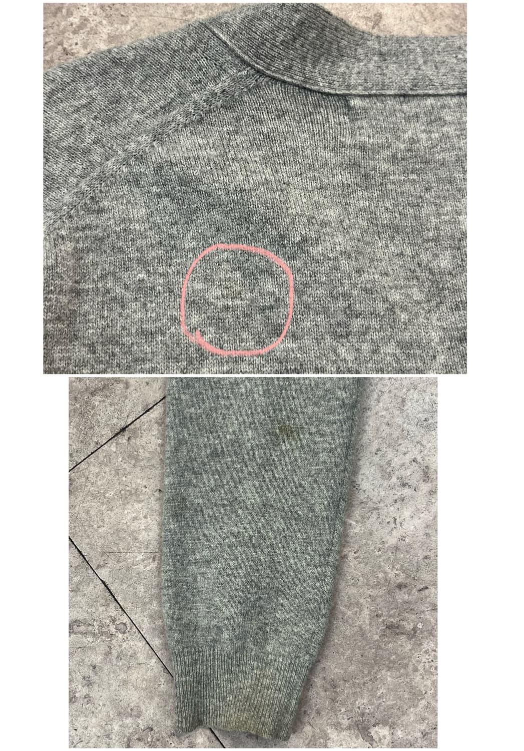 꼼데가르송 울 가디건 그레이 L #csz3423 상품이미지9